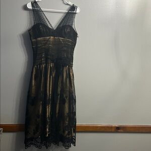 Rickie Freeman for Teri Jon Sleeveless Lace Overlay Cocktail Dress SZ 8